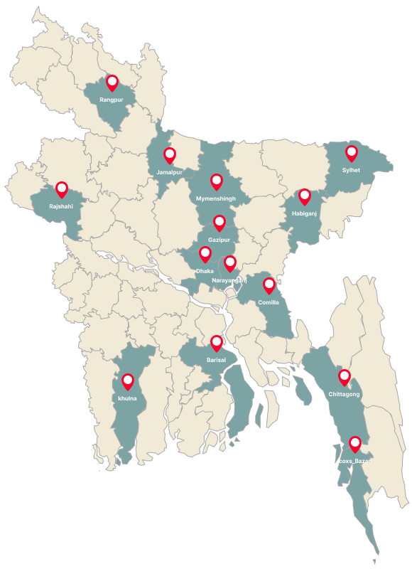 Map of offices